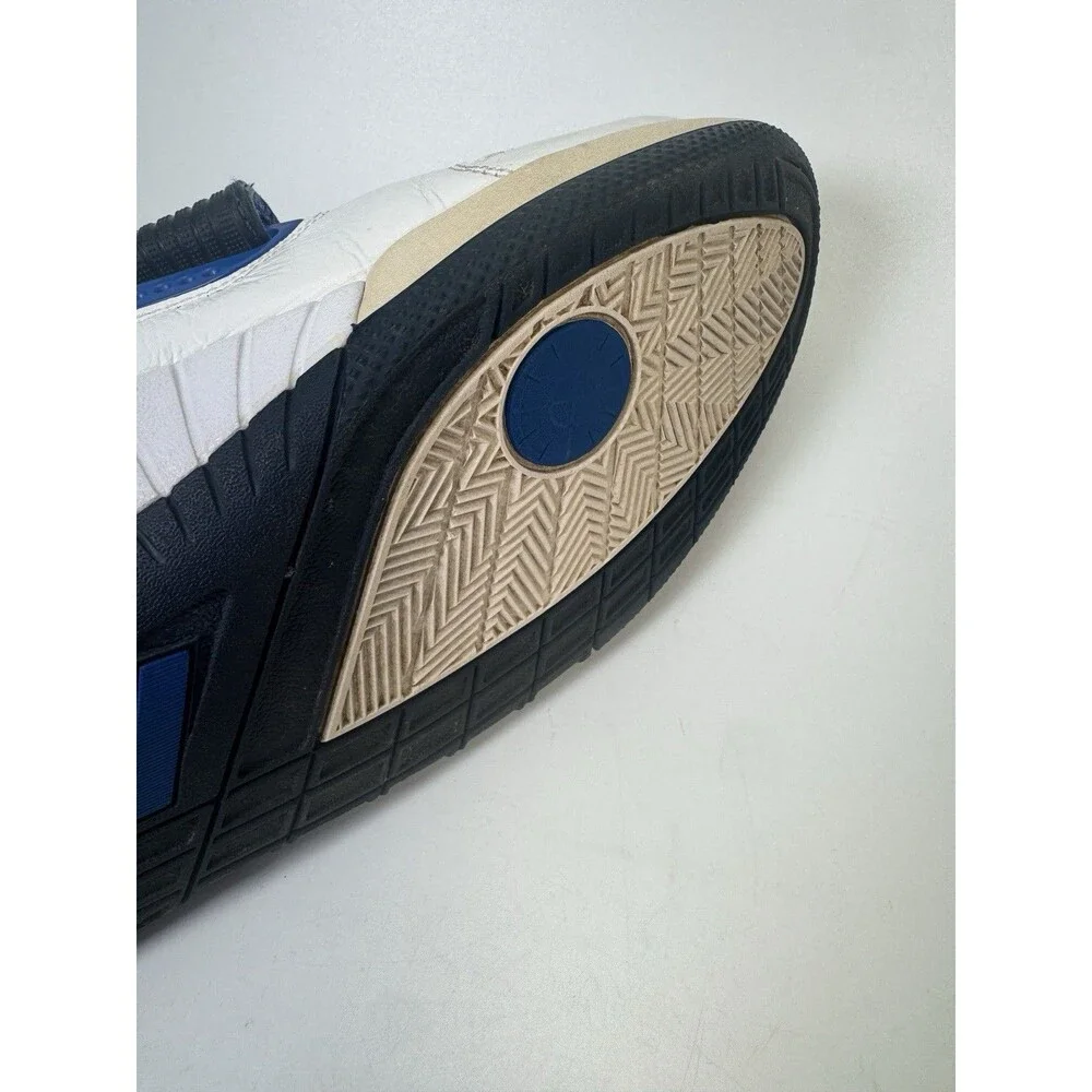 Nike Zoom Air Huarache Basketball Shoes 367171-141 White Blue Sapphire Mens 12